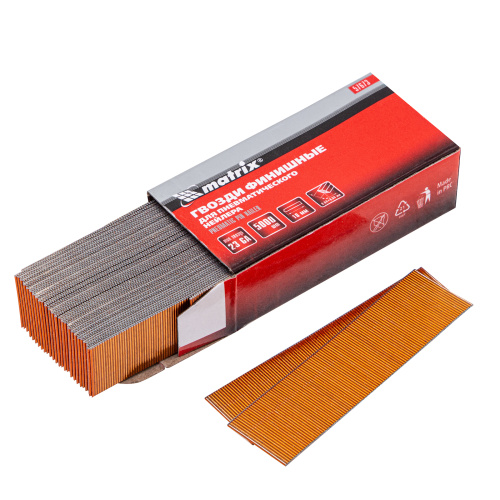 Гвозди финишные, (шпильки) 23GA для пневматического нейлера финишного D 0.64 мм, длина 18 мм, 5000 шт Matrix купить в Москве с доставкой по всей России | ProtosMarket.ru