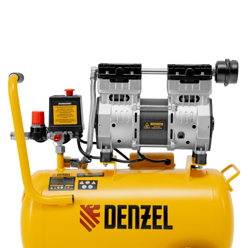 Компрессор DLS950/24 безмаслянный малошумный 950 Вт, 165 л/мин, ресивер 24 л Denzel по ценам производителя в Санкт-Петербурге с доставкой по всей России