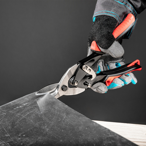 Ножницы по металлу, 250 мм, левые, обрезиненные рукоятки Matrix купить в Москве с доставкой по всей России | ProtosMarket.ru