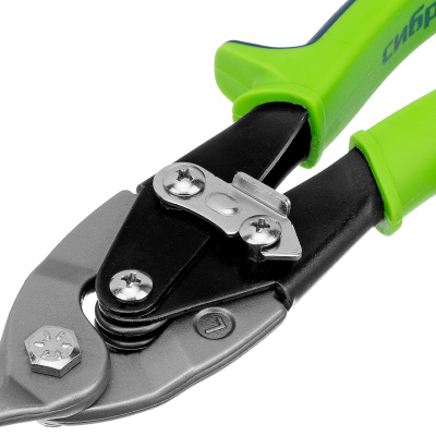 Ножницы по металлу, 250 мм, левый рез, сталь С55, двухкомпонентные рукоятки СИБРТЕХ по ценам производителя в Санкт-Петербурге с доставкой по всей России