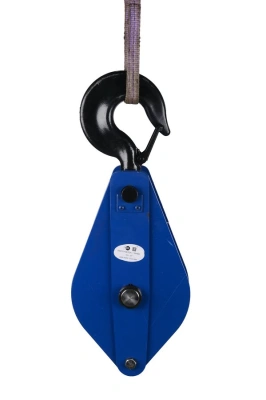 Блок монтажный однорольный с крюком TOR 10 т с откидной щекой (S)