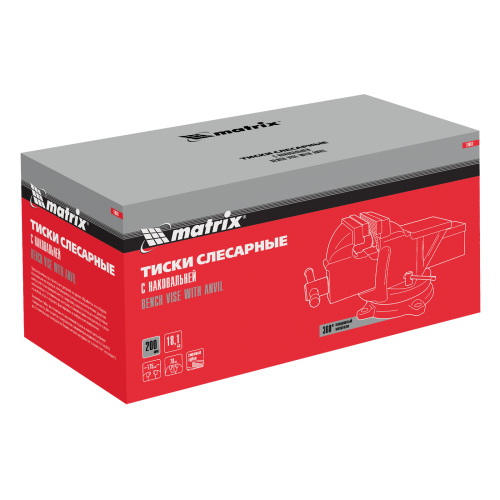 Тиски слесарные, 200 мм, поворотные, с наковальней Matrix купить в Москве с доставкой по всей России | ProtosMarket.ru