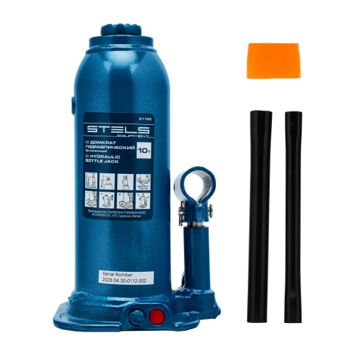 Домкрат гидравлический бутылочный, 10 т, h подъема 222-447 мм Stels по ценам производителя в Санкт-Петербурге с доставкой по всей России