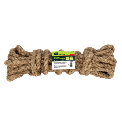 Веревка льнопеньковая, D 10 мм, L 6 м, крученая Сибртех по ценам производителя в Санкт-Петербурге с доставкой по всей России