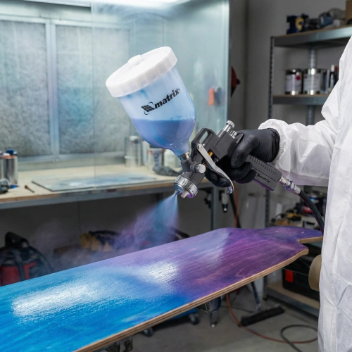 Набор пневмоинструмента, 5 предметов, быстросъемное соединение, краскораспылитель с верхним бачком Matrix купить в Москве с доставкой по всей России | ProtosMarket.ru