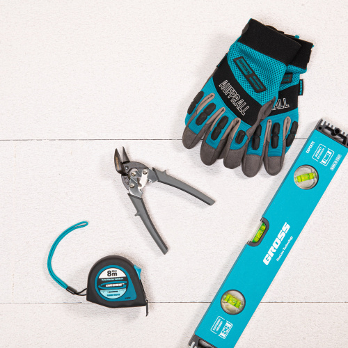 Ножницы по металлу "Piranha", 185 мм, прямой и левый рез, сталь СrM, двухкомпонентные рукоятки Gross купить в Москве с доставкой по всей России | ProtosMarket.ru