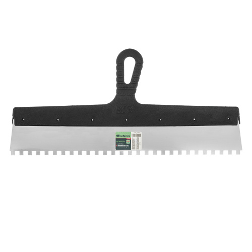 Шпатель из нержавеющей стали, 450 мм, зуб 8 х 8 мм, пластмассовая ручка Сибртех купить в Москве с доставкой по всей России | ProtosMarket.ru