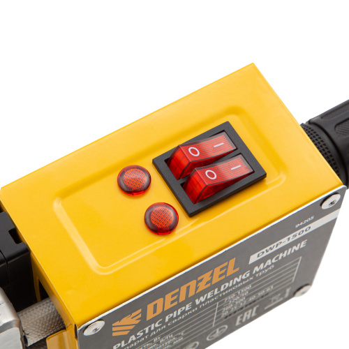 Аппарат для сварки пластиковых труб DWP-1500, 1500 Вт, 260-300 град, комплект насадок, 20-63 мм Denzel купить в Москве с доставкой по всей России | ProtosMarket.ru