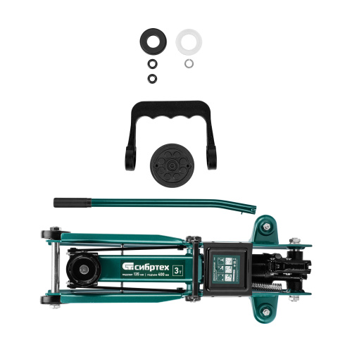 Домкрат гидравлический подкатной, 3 т, 135-400 мм Сибртех по ценам производителя в Санкт-Петербурге с доставкой по всей России