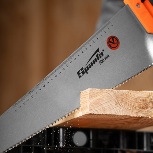Ножовка по дереву, 500 мм, 7-8 TPI, зуб 2D, каленый зуб, двухкомпонентная рукоятка Sparta по ценам производителя в Санкт-Петербурге с доставкой по всей России