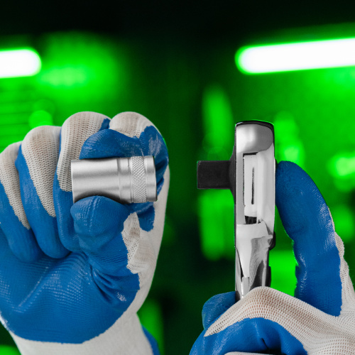 Ключ-трещотка 1/2", 45 зубьев, цельнометаллический, с быстрым сбросом, CrV, хром Сибртех по ценам производителя в Санкт-Петербурге с доставкой по всей России