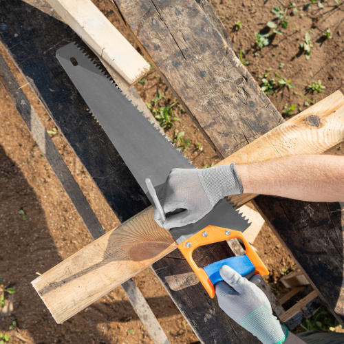 Ножовка по дереву, 500 мм, шаг зубьев 8 мм, пластиковая рукоятка купить в Москве с доставкой по всей России | ProtosMarket.ru