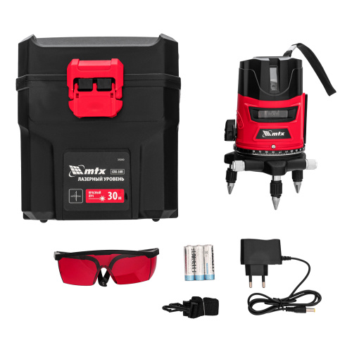 Лазерный уровень CRX-30R, 30 м, красный луч, батарейки, резьба 5/8" MTX купить в Москве с доставкой по всей России | ProtosMarket.ru