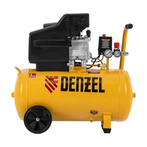 Компрессор воздушный, прямой привод DC1500/50, 1.5 кВт, 50 литров, 220 л/мин Denzel по ценам производителя в Санкт-Петербурге с доставкой по всей России