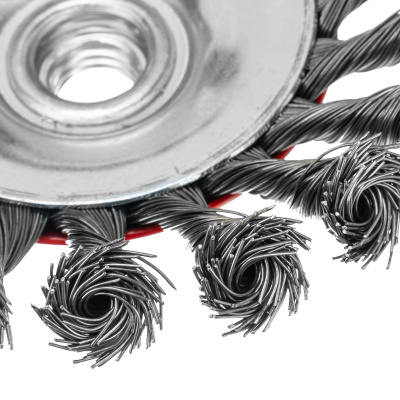 Щетка для УШМ, 125 мм, М14, "тарелка", крученая проволока 0.5 мм Matrix по ценам производителя в Санкт-Петербурге с доставкой по всей России