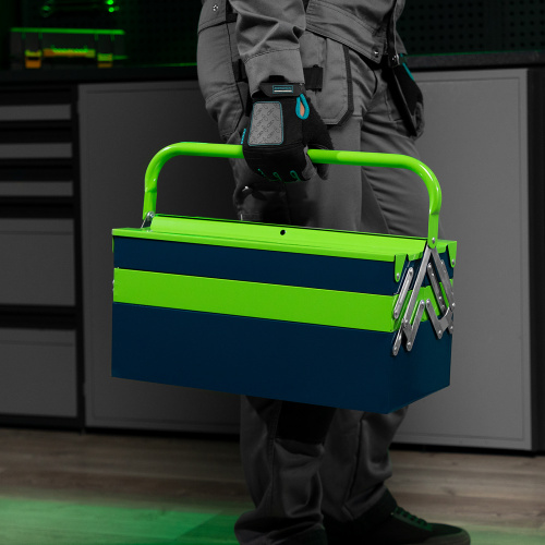 Ящик для инструмента, 430 х 200 х 200 мм, пять секций, металлический Сибртех 90751 купить в Москве с доставкой по всей России | ProtosMarket.ru