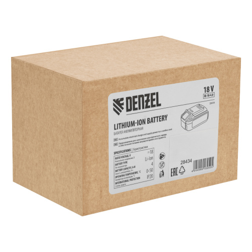Батарея аккумуляторная IB-18-4.0, Li-Ion, 18 В, 4.0 А/ч Denzel купить в Москве с доставкой по всей России | ProtosMarket.ru