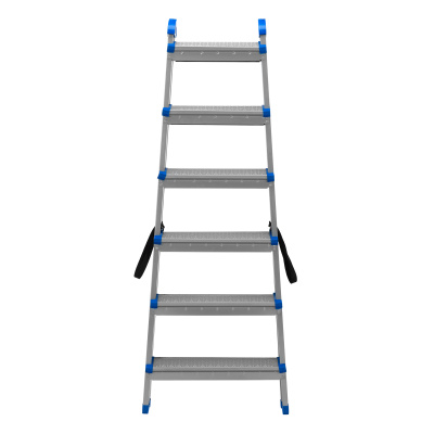 Стремянка двухсторонняя 6 ступеней, сталь профиль, стальные ступени, Сибртех купить в Москве с доставкой по всей России | ProtosMarket.ru