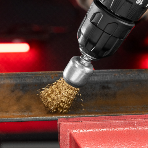 Набор щеток для дрели, 3 шт, 1 плоская, 50 мм, 2 "чашки", 25-50 мм, со шпильками Matrix по ценам производителя в Санкт-Петербурге с доставкой по всей России