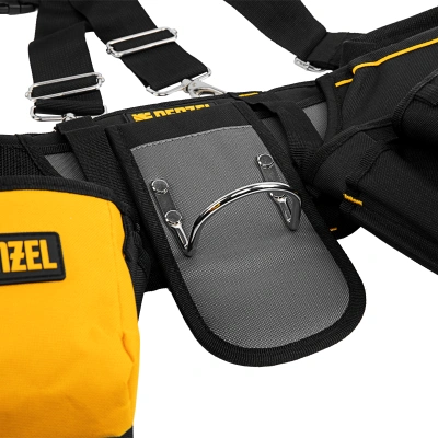 Пояс монтажника усиленный, с лямками, сумки поясные, держатель для молотка Denzel купить в Москве с доставкой по всей России | ProtosMarket.ru