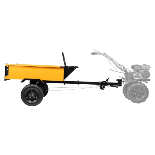 Прицеп для мотоблока TT-500, оцинк., груз. 500 кг, рег. сцепка, колеса 4.00-10, в упаковке Denzel по ценам производителя в Санкт-Петербурге с доставкой по всей России