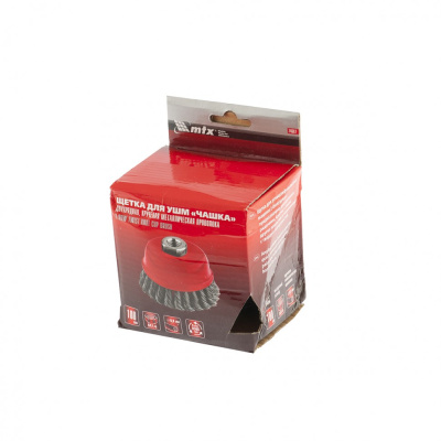 Щетка для УШМ, 100 мм, М14, "чашка", двухрядная, крученая проволока 0.8 мм Matrix купить в Москве с доставкой по всей России | ProtosMarket.ru