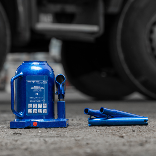Домкрат гидравлический бутылочный телескопический, 8 т, H подъема 170-430 мм Stels по ценам производителя в Санкт-Петербурге с доставкой по всей России