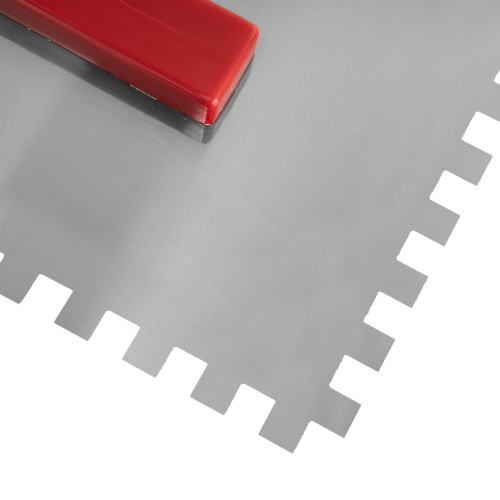 Гладилка стальная, 280 x 130 мм, зеркальная полировка, пластмастмассовая ручка, зуб 8 x 8 мм Matrix по ценам производителя в Санкт-Петербурге с доставкой по всей России