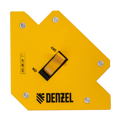 Фиксатор магнитный отключаемый для сварочных работ усилие 30 LB, 45х90х135 град. Denzel по ценам производителя в Санкт-Петербурге с доставкой по всей России