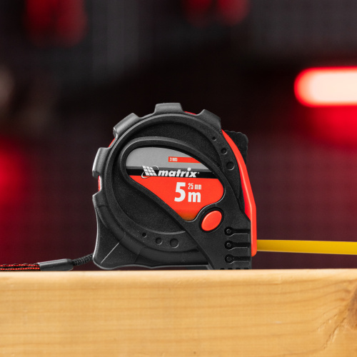 Рулетка Status Magnet 3 fixations,5 м х 25 мм,обрезиненный корпус,зацеп с магнитом Matrix по ценам производителя в Санкт-Петербурге с доставкой по всей России