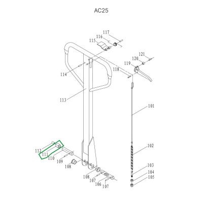 Нажимной ролик ручки для гидравлических тележек JC20 купить в Москве с доставкой по всей России | ProtosMarket.ru