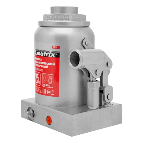 Домкрат гидравлический бутылочный, 25 т, высота подъема 230-360 мм Matrix по ценам производителя в Санкт-Петербурге с доставкой по всей России