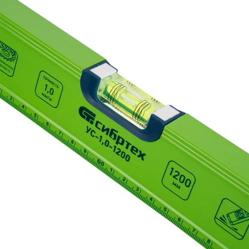 Уровень алюминиевый УС-1, 0-1200, фрезерованный, 3 глазка, рукоятки, 1200 мм Сибртех по ценам производителя в Санкт-Петербурге с доставкой по всей России