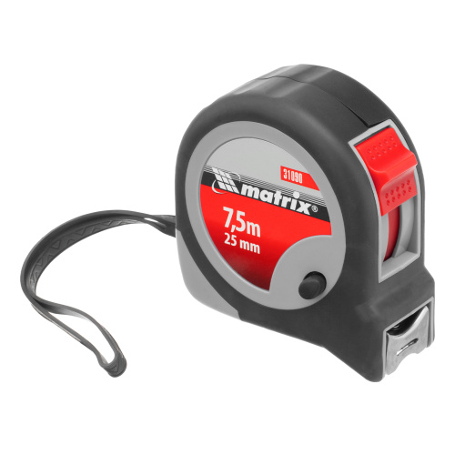 Рулетка Continuous fixation,7,5 м х 25 мм,двухкомпонентный корпус,плавная фиксация Matrix по ценам производителя в Санкт-Петербурге с доставкой по всей России