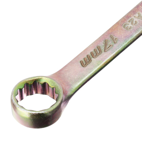 Ключ комбинированный, 17 мм, желтый цинк Сибртех купить в Москве с доставкой по всей России | ProtosMarket.ru