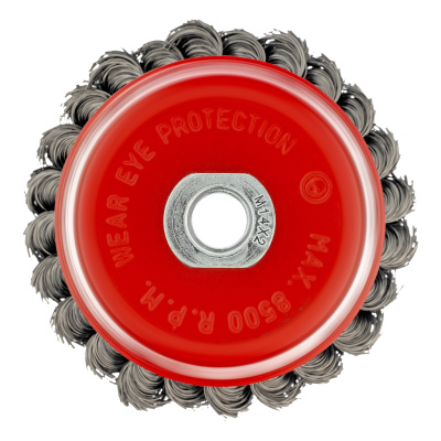 Щетка для УШМ, 100 мм, М14, "чашка", крученая проволока 0.35 мм Matrix по ценам производителя в Санкт-Петербурге с доставкой по всей России