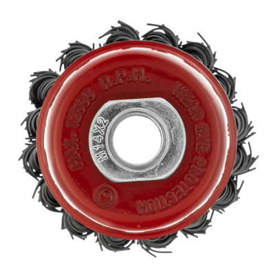 Щетка для УШМ, 65 мм, М14, "чашка", крученая проволока 0.8 мм Matrix по ценам производителя в Санкт-Петербурге с доставкой по всей России