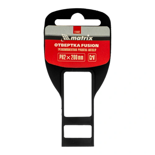 Отвертка Fusion, PH2 х 200 мм, CrV, трехкомпонентная рукоятка "Anti slip" Matrix по ценам производителя в Санкт-Петербурге с доставкой по всей России