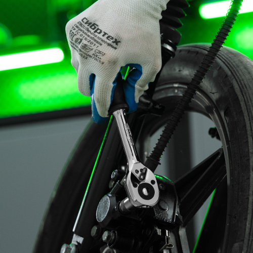 Ключ-трещотка 3/8", 45 зубьев, с быстрым сбросом, CrV, хром Сибртех по ценам производителя в Санкт-Петербурге с доставкой по всей России