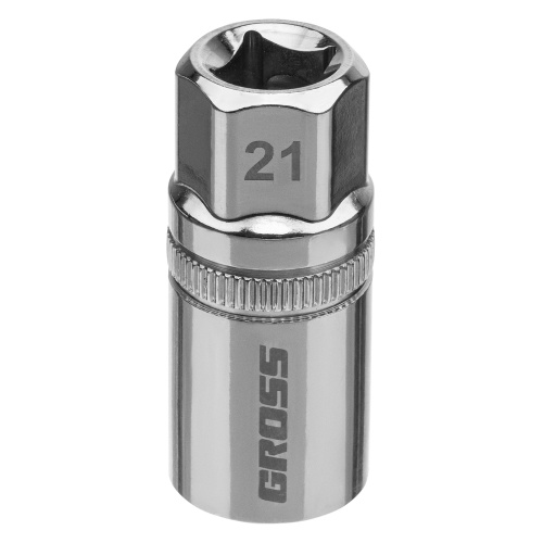 Головка торцевая свечная, магнитная, двенадцатигранная, 21 мм, под квадрат 1/2 Gross купить в Москве с доставкой по всей России | ProtosMarket.ru