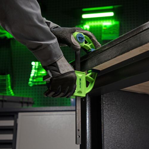 Струбцина F-образная, быстрозажимная, 150 х 70 х 360 мм, пластиковый корпус, фиксатор, двухкомпонентная рукоятка Сибртех купить в Москве с доставкой по всей России | ProtosMarket.ru