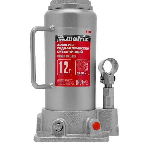 Домкрат гидравлический бутылочный, 12 т, высота подъема 230-465 мм Matrix по ценам производителя в Санкт-Петербурге с доставкой по всей России