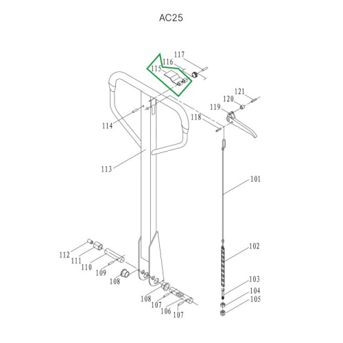 Пластина рычага управления режимом работы для гидравлических тележек DF25 по ценам производителя в Санкт-Петербурге с доставкой по всей России