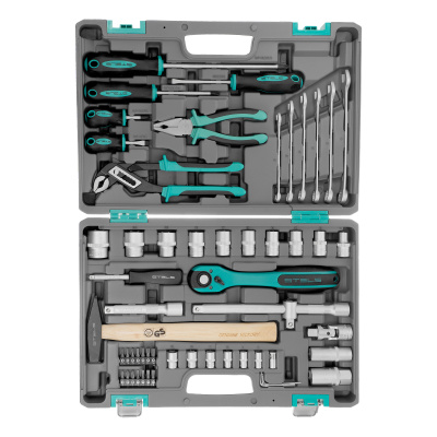 Набор инструментов, 1/2", Cr-V, S2, усиленный кейс, 58 предметов Stels купить в Москве с доставкой по всей России | ProtosMarket.ru