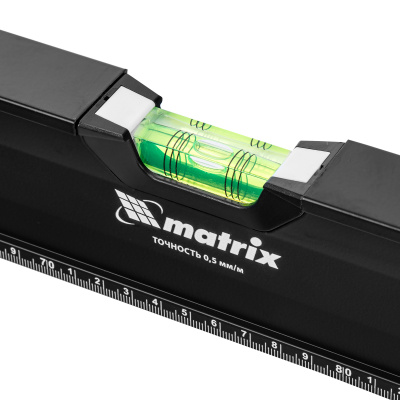 Уровень алюминиевый, усиленный, фрезерованный, 3 глазка, двухкомпонентные рукоятки, 1500 мм Matrix по ценам производителя в Санкт-Петербурге с доставкой по всей России