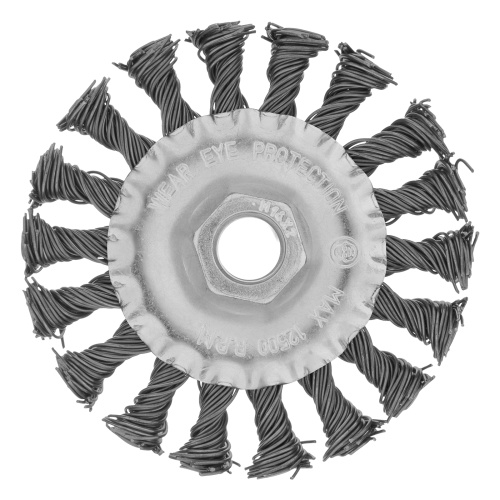 Щетка для УШМ 100 мм, М14, плоская, крученая проволока 0.8 мм Matrix купить в Москве с доставкой по всей России | ProtosMarket.ru