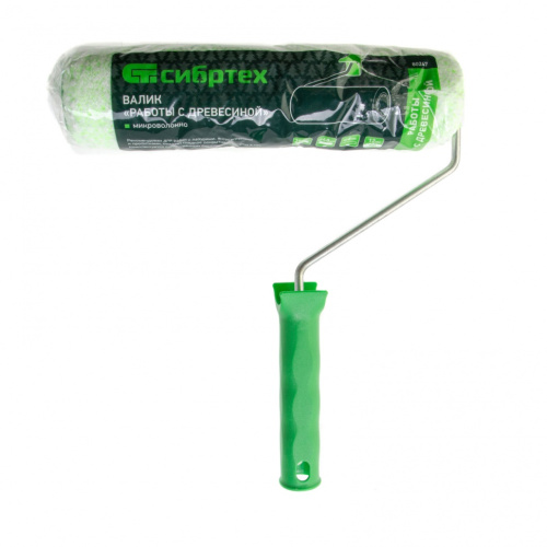 Валик "Работы с древесиной", 250 мм, ворс 12 мм, D - 48 мм, D ручки - 6 мм, микроволокно Сибртех купить в Москве с доставкой по всей России | ProtosMarket.ru