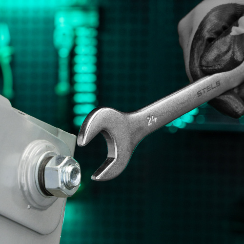 Ключ комбинированный, 24 мм, CrV, матовый хром Stels купить в Москве с доставкой по всей России | ProtosMarket.ru