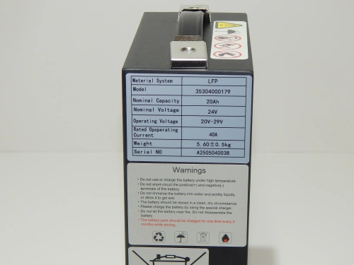 Аккумулятор литий-ионный (Li-ion) 24В/20Ач 186х85х266  для тележек CBD15 по ценам производителя в Санкт-Петербурге с доставкой по всей России