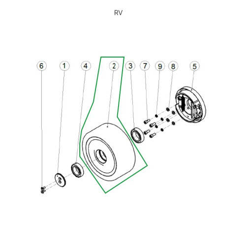 Грузовое колесо ричтрака RV, 300х120 мм, PU по ценам производителя в Санкт-Петербурге с доставкой по всей России